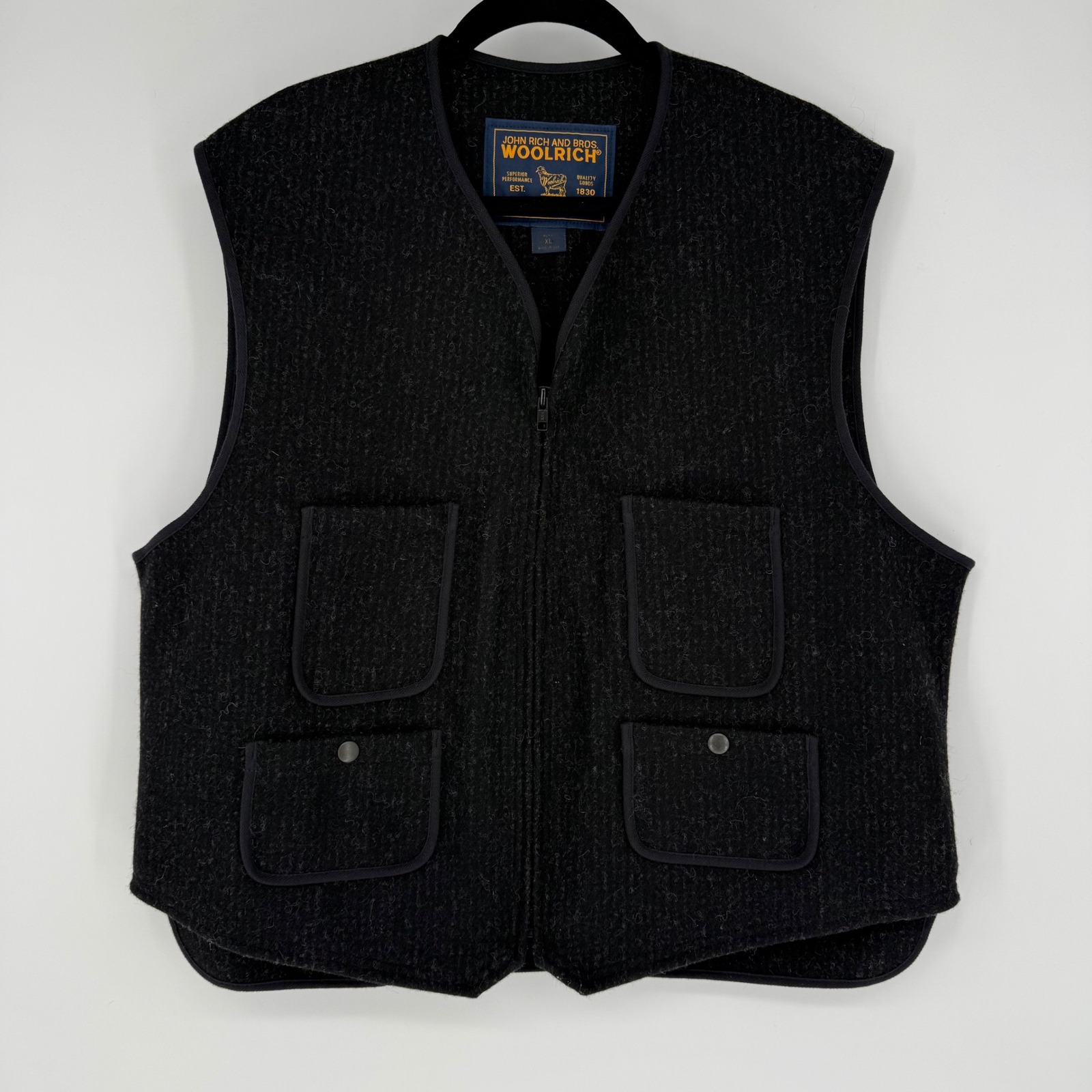 John Rich & Bros Woolrich 4-Pocket Utility Vest Xl Usa Made